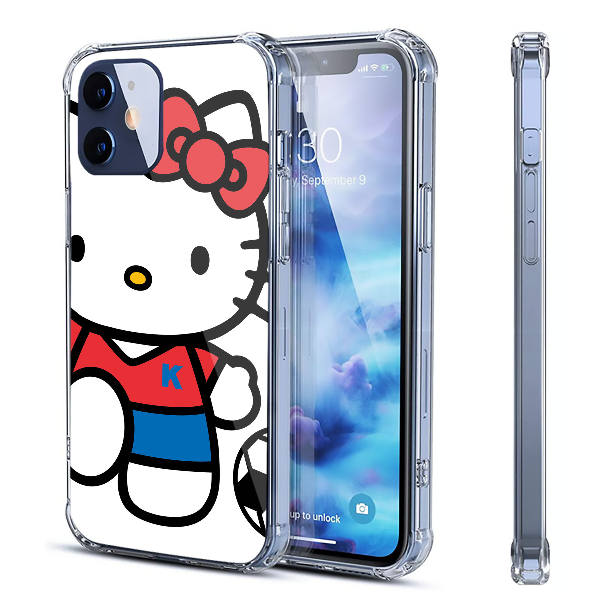（画像用） Hello Kitty ハローキティ 【iPhone 12シリーズ対応】透明スマホケース（クリアソフトケース）